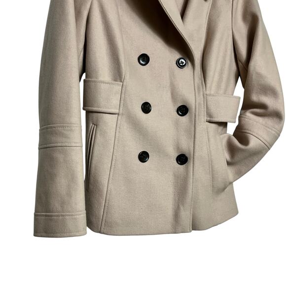Victoria's Secret Wool Blend Peacoat - Size 6 - Beige (2880) - Picture 4 of 7